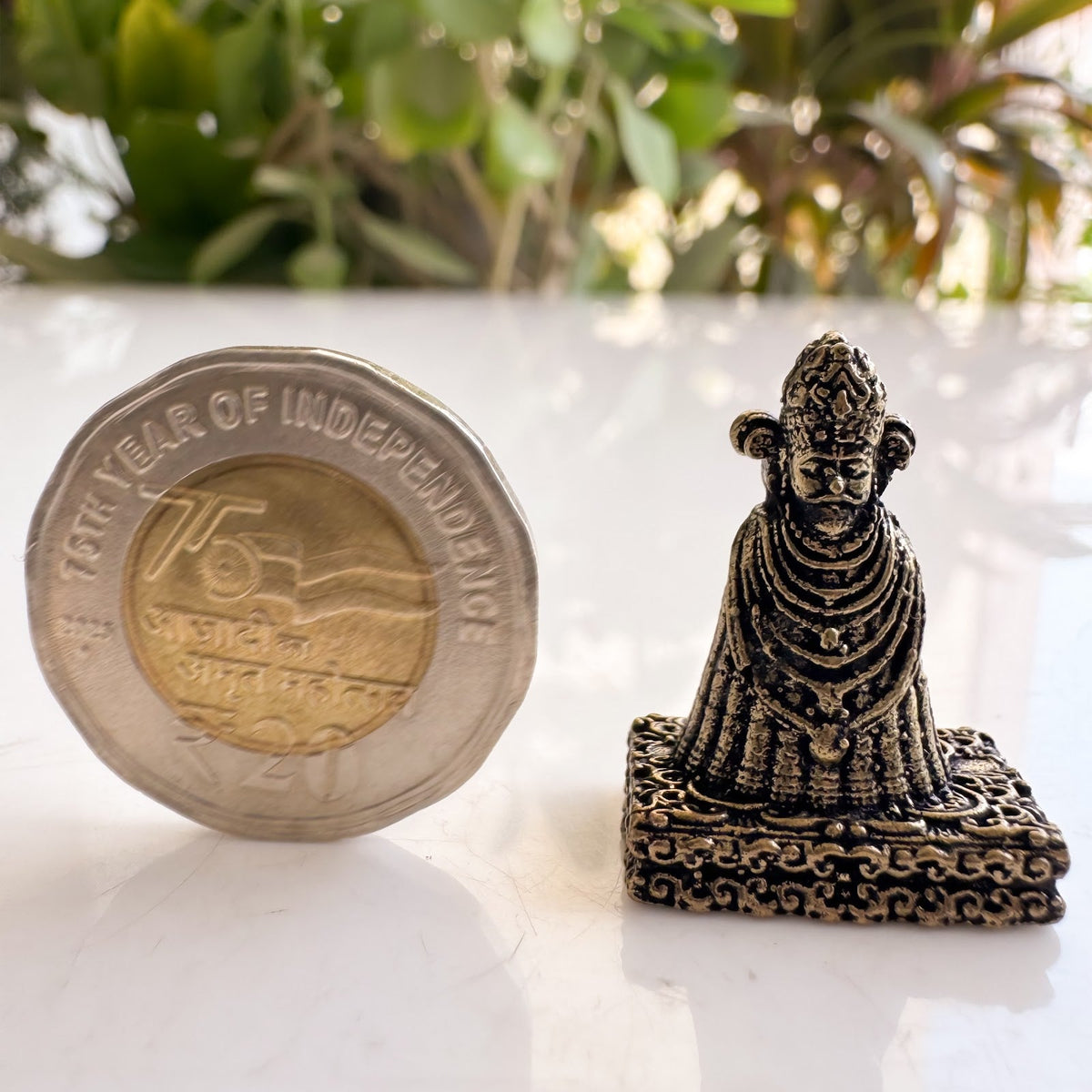 Pure Brass Miniature Khatu Shyam Ji Murti - 2.54 cm