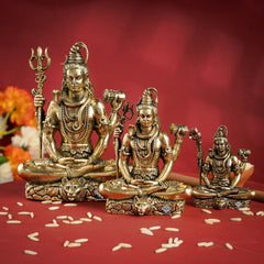 Pure Brass Shiv JI Murti with Trishul Damaru