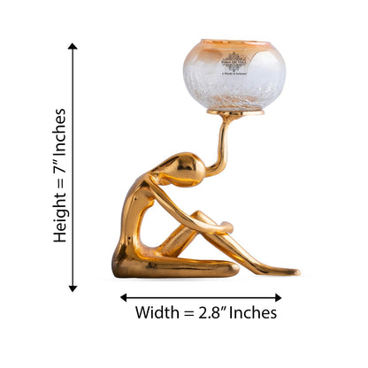 Gold Finish Decorative Candle Holder – Luxury Home Decor