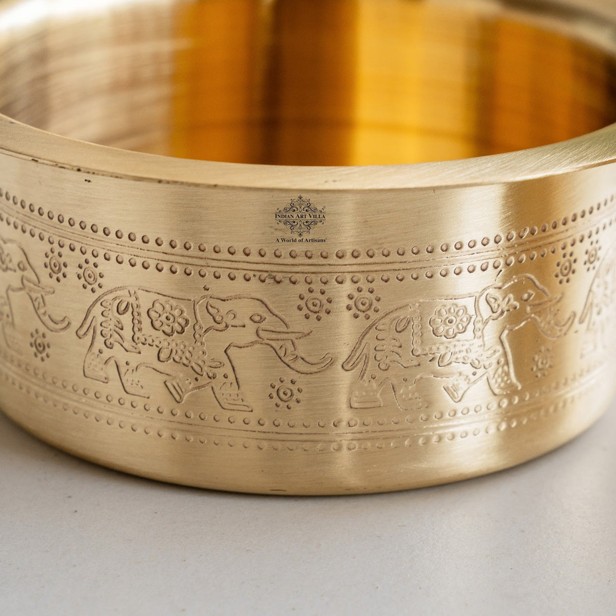 Brass Filter Coffee Dabra Set with Elephant Design