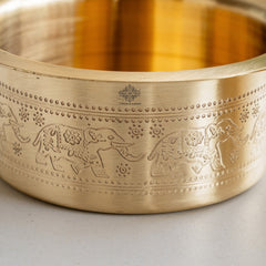 Brass Filter Coffee Dabra Set with Elephant Design