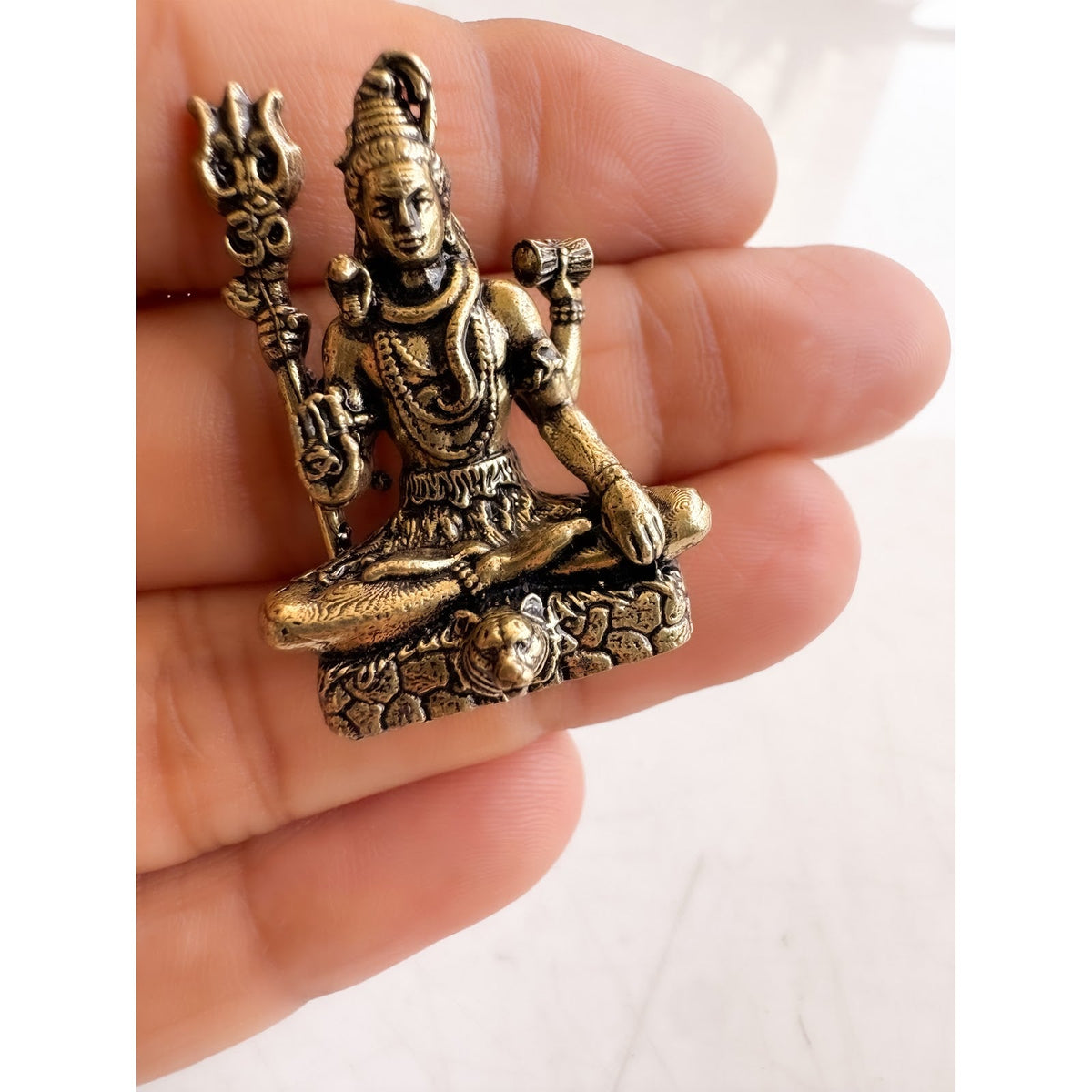 Pure Brass Miniature Shiv Ji Murti For Home Temple