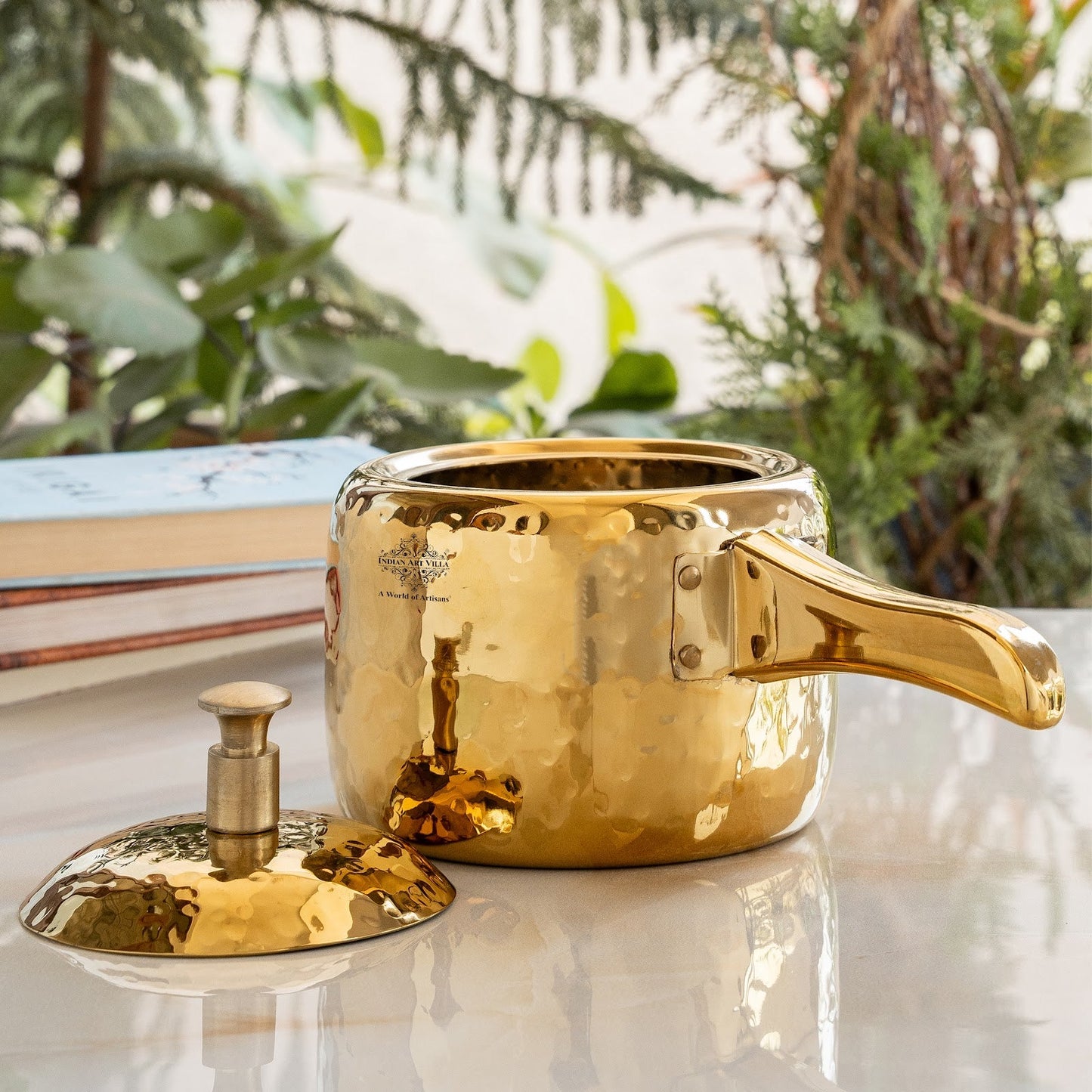 Stainless Steel Cooker With Hammered Design (Serving Only)