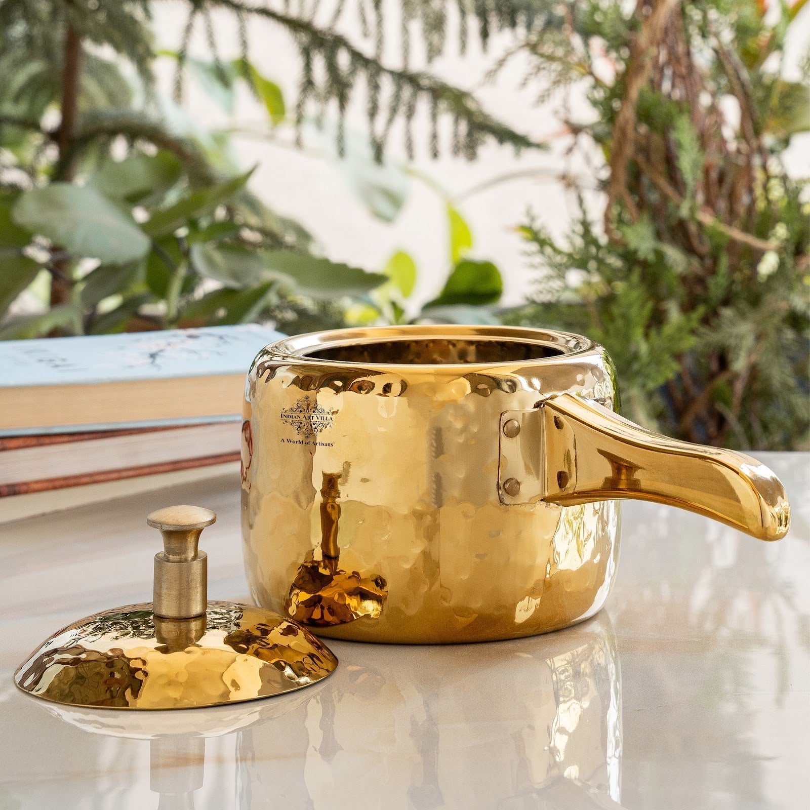 Stainless Steel Cooker With Hammered Design (Serving Only)