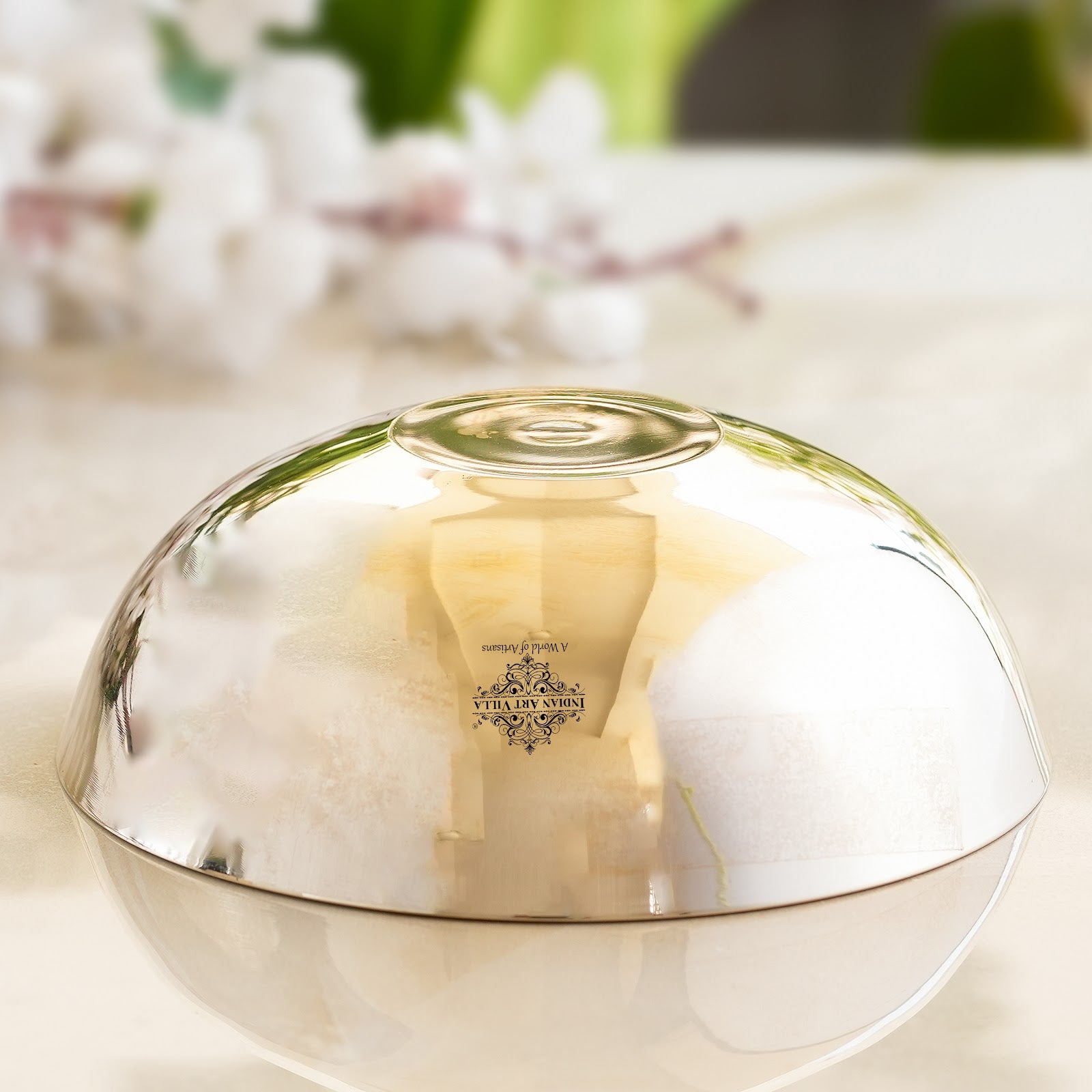 Pure Bronze Handmade Designer Round Shaped Serving Bowls, Tableware, Dinnerware, Serveware