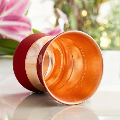 Pure Copper Half Silk Finish Glass – 300 ML