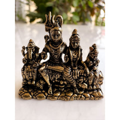 Pure Brass Miniature Shiv Family Murti - 3.30 cm