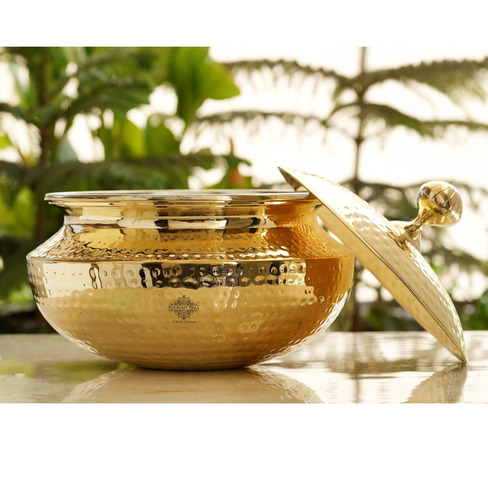 Pure Brass Handi / Degchi With Tin Lining Inside & Lid