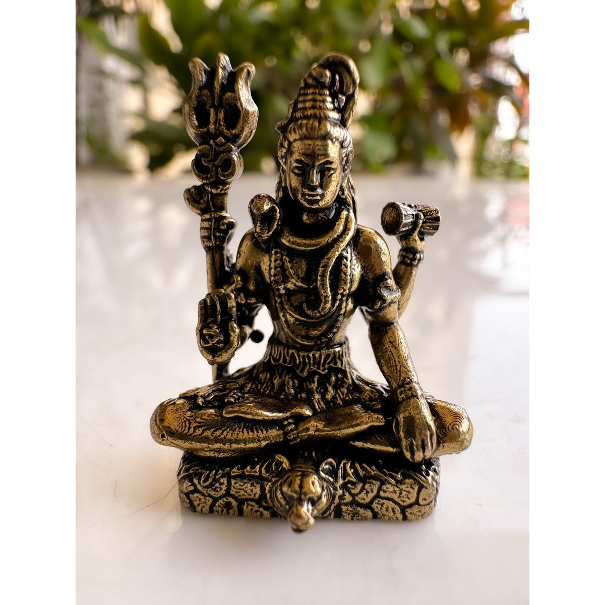 Pure Brass Miniature Shiv Ji Murti For Home Temple