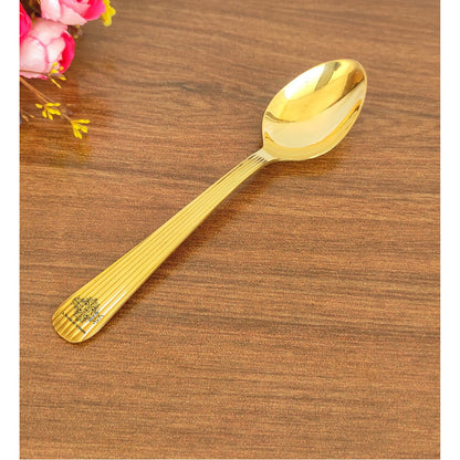 Brass Lining Spoon Tableware Serveware Home Hotel Restaurant Silver