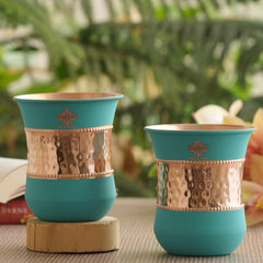 Pure Copper Half Silk Finish Glass – 300 ML