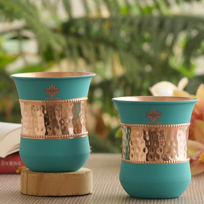 Pure Copper Half Silk Finish Glass – 300 ML