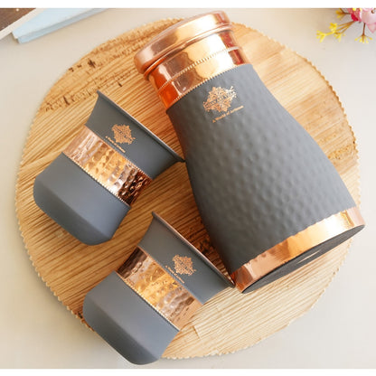 Personalized Copper Bedroom Bottle & Glass Gift Set – Silk Finish