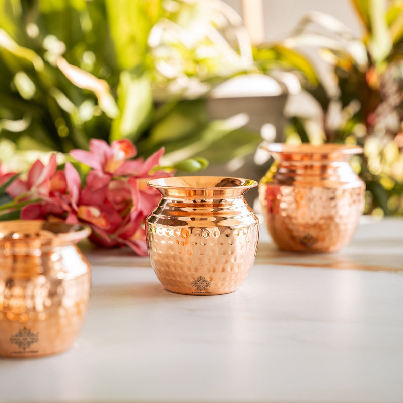 Pure Copper Hammered Lota/Kalash