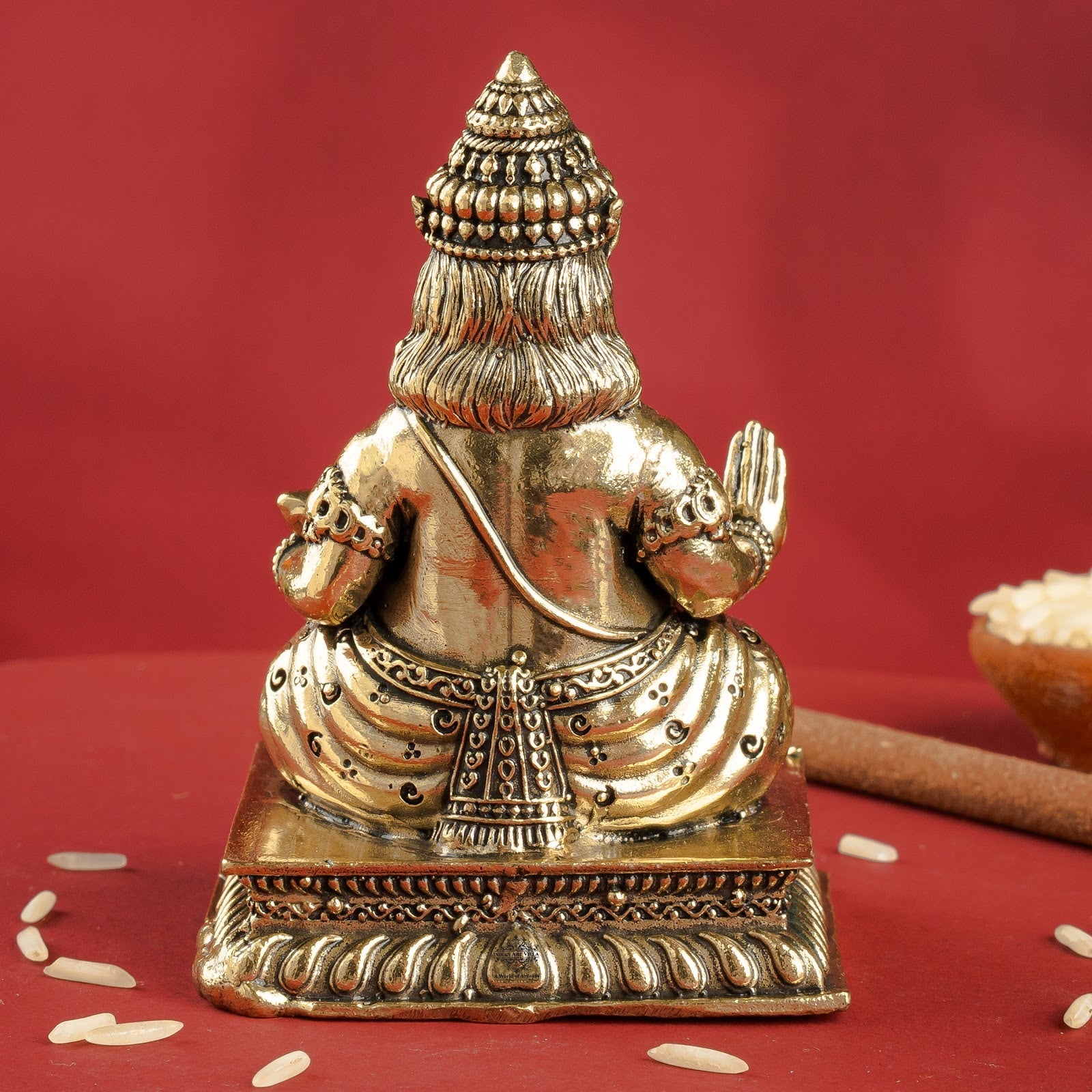 Pure Brass Kuber Murti - Lord of Wealth & Prosperity