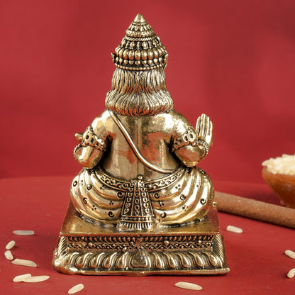 Pure Brass Kuber Murti - Lord of Wealth & Prosperity