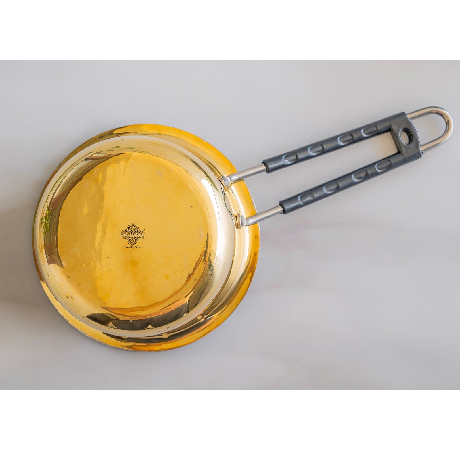 Brass Patila with Tin Lining and Handle for Healthy Cooking