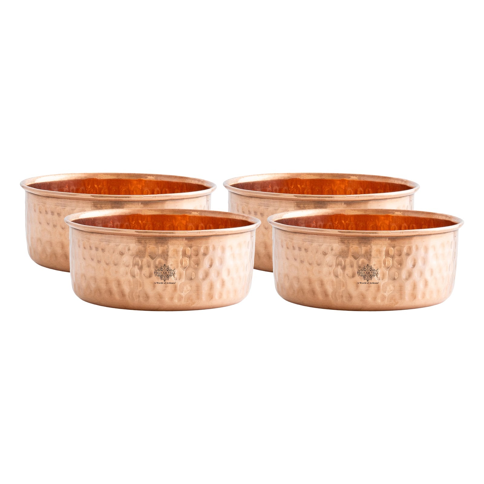 Pure Copper Hammered Design Bowl / Katori, Dinnerware, Serveweare & Tableware, Volume - 200 ML