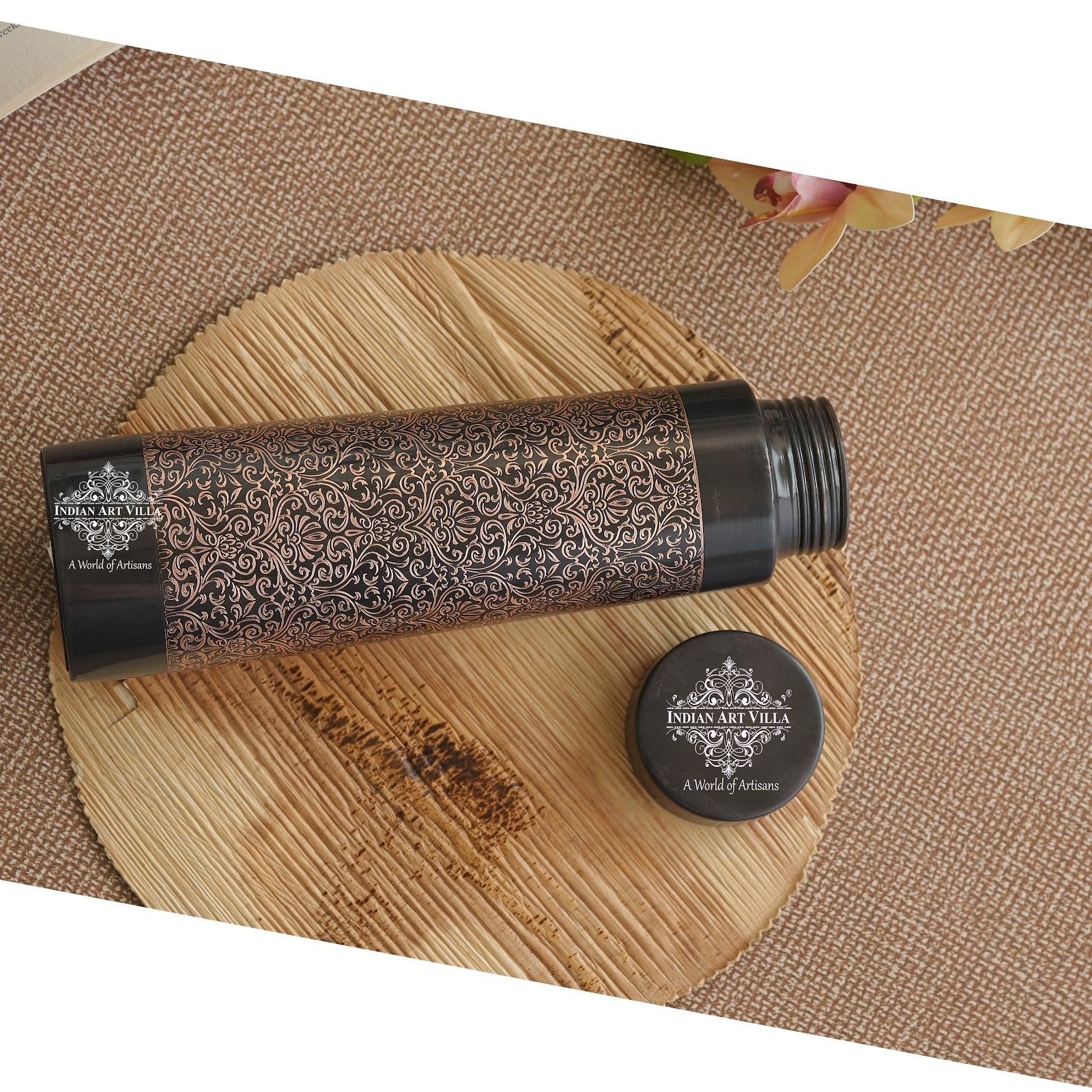 Pure Copper Water Bottle – Pyramid Shape, 900 ML