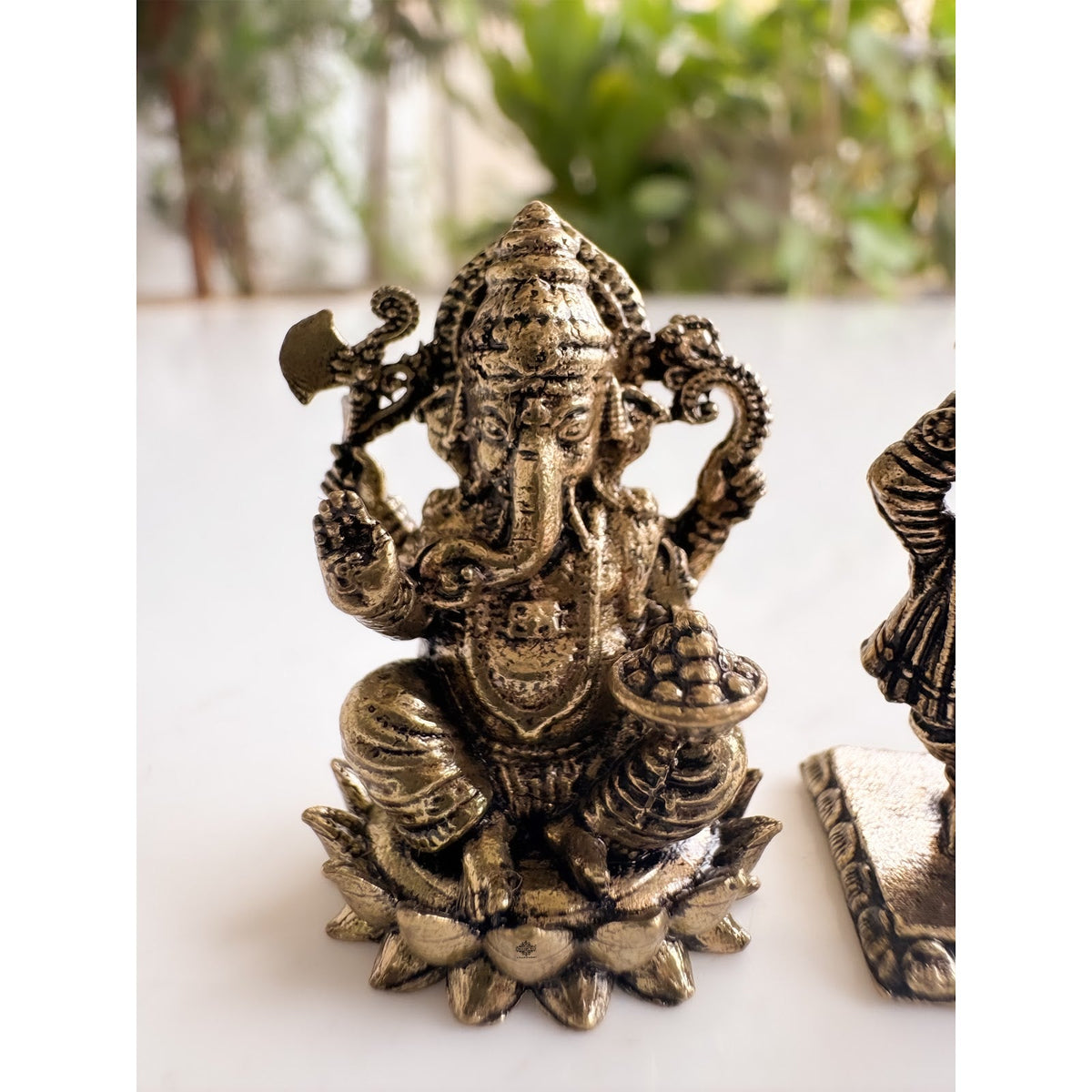 Pure Brass Miniature Vitthal Rukmini Devotional Murti Pair