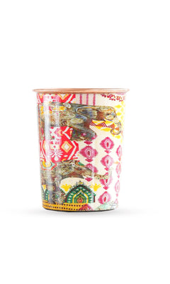 Pure Copper Printed Padharo Mhare Desh Jug & Glass Gift Set