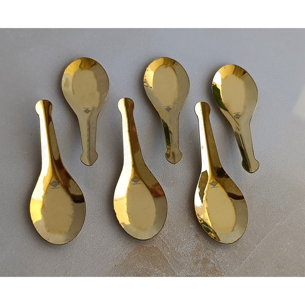 Pure Brass Gold Float Masala Spoon