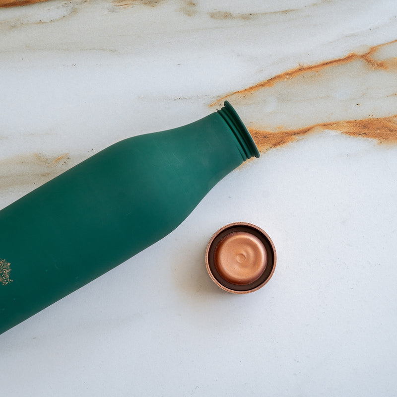 Pure Copper Bottle with Silk Finish - 900 ML
