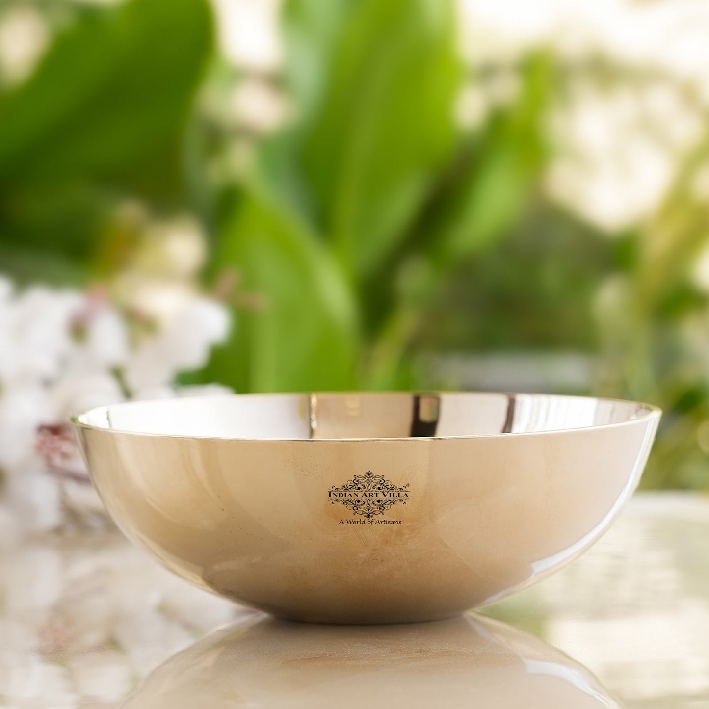 Pure Bronze Handmade Designer Round Shaped Serving Bowls, Tableware, Dinnerware, Serveware