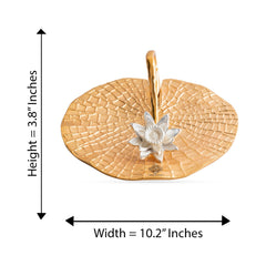 Brass Finish Lotus Flower Design Tissue Holder – Elegant Handcrafted Napkin Stand, Decorative Table Centerpiece and Home Décor
