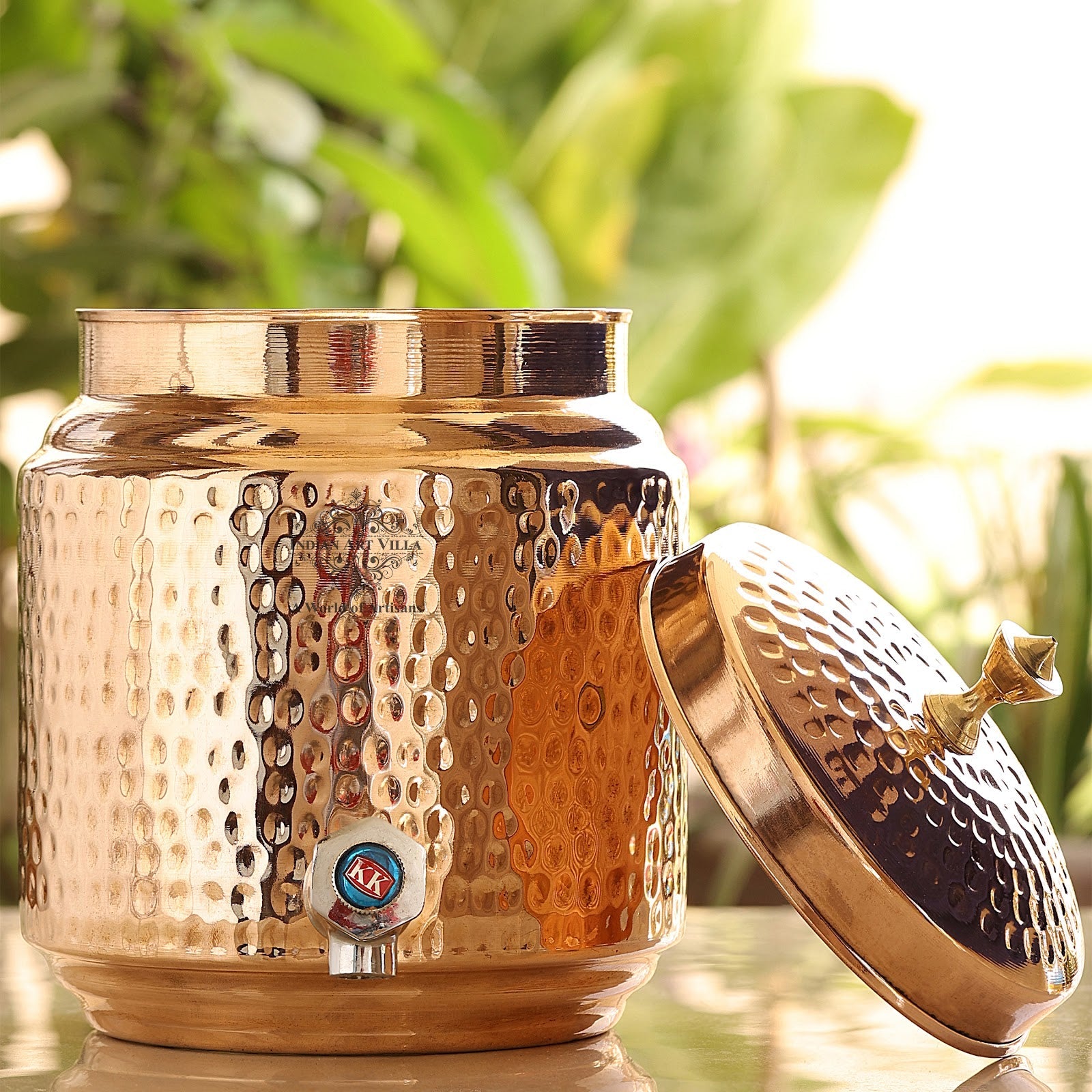 Pure Copper With Hammered Design Water Pot