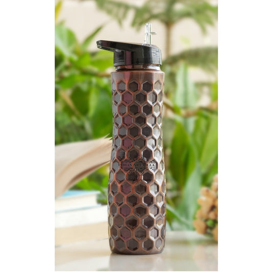 Pure Copper Bottle with Sipper Design