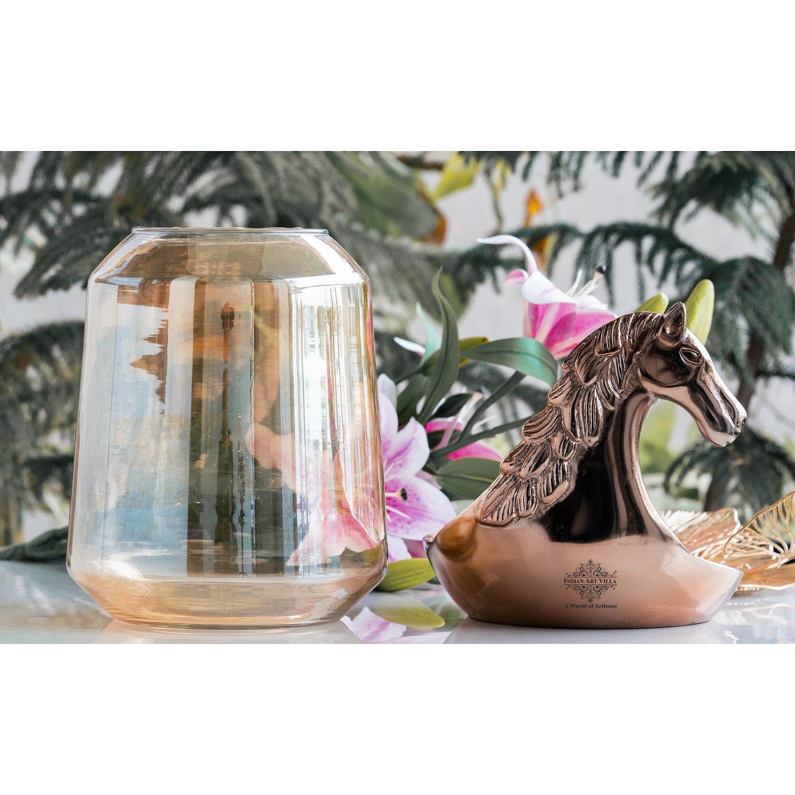 Horse Head Decorative Jar – Multi-Purpose Storage Jar, Candle Holder