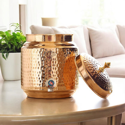 Pure Copper With Hammered Design Water Pot
