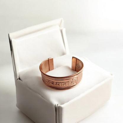 Pure Copper Jai Mata Di Bangle Handcrafted Spiritual Bracelet
