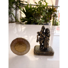 Pure Brass Miniature Radha Krishna Murti