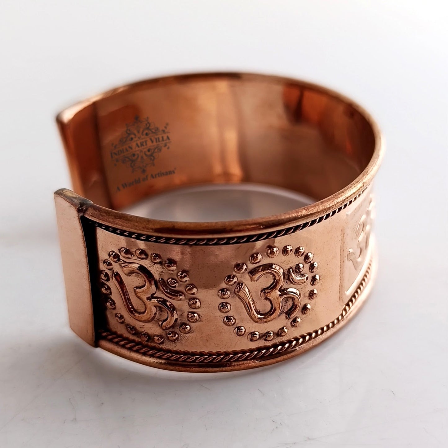 Pure Copper Broad Om Namah Shivaya Bangle