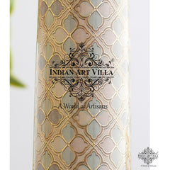 Pure Copper Water Bottle with Pyramid Shape Gold Print Design, 800 ML