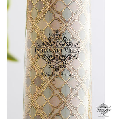 Pure Copper Water Bottle with Pyramid Shape Gold Print Design, 800 ML