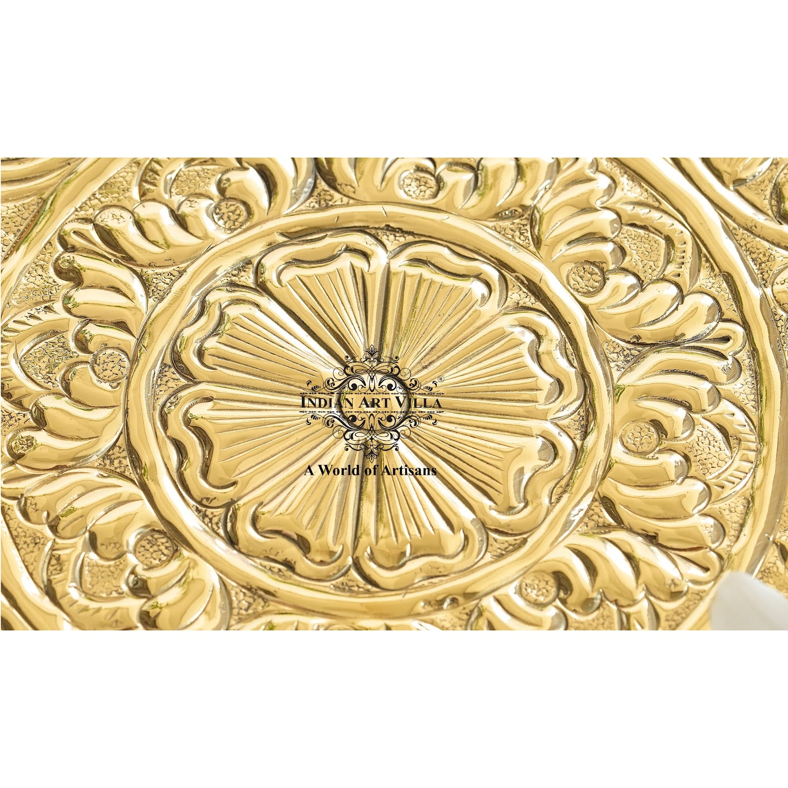 Pure Brass Sunflower Design Pooja Thali | Pooja Temple Home