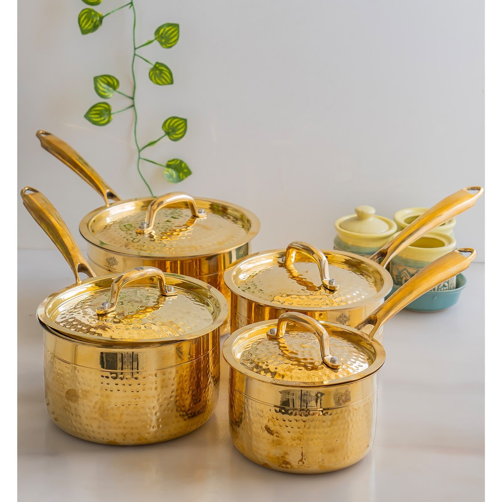 Brass Sauce Pan with Tin Lining & Lid – Indian Art Villa