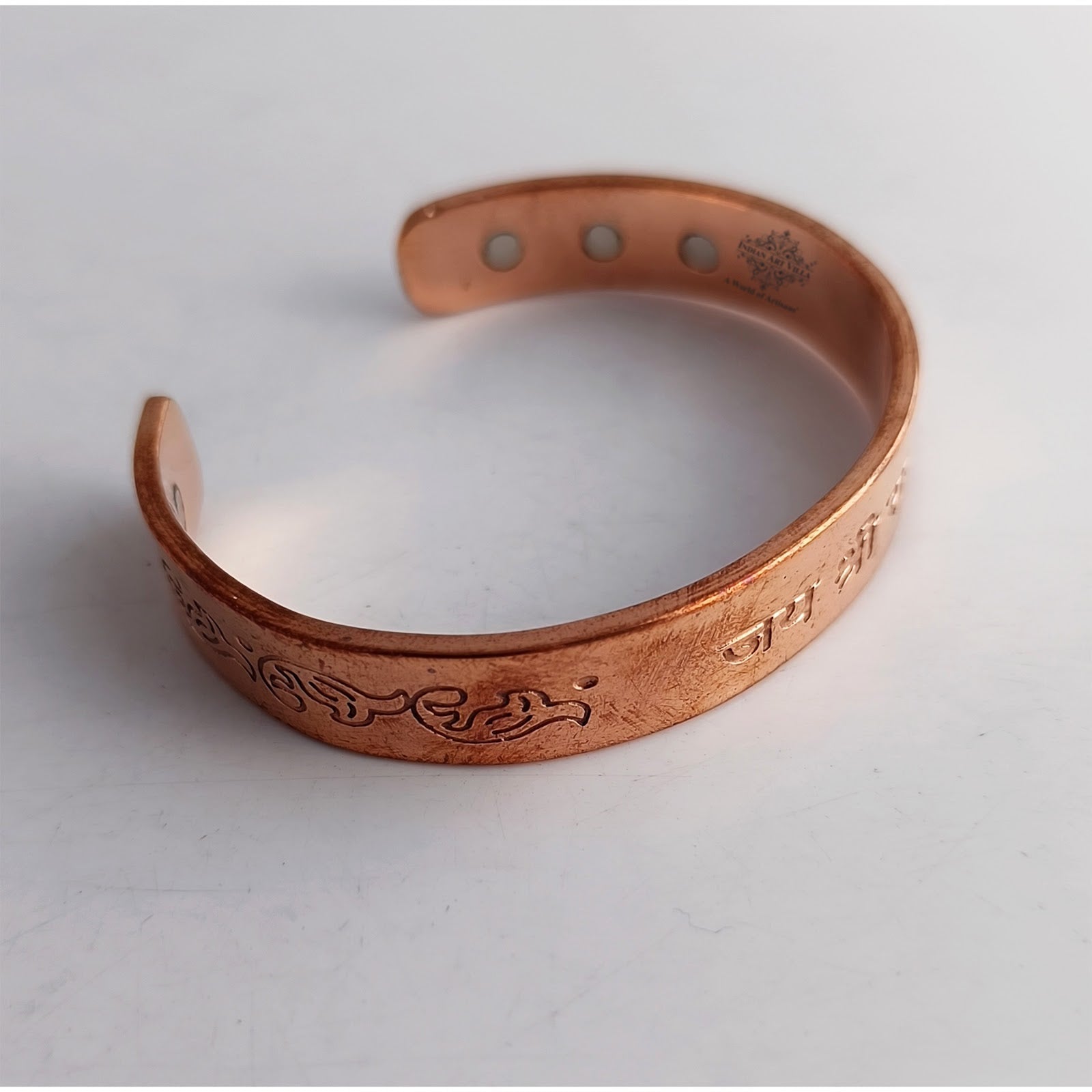Pure Copper Heavy Jai Shree Ram Bangle with Inbuilt Magnet