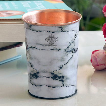 Pure Copper Printed Design Glass - 275 ML