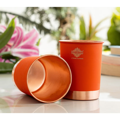 Premium Copper Glass in Ombre Silk Finish  - 275 ML