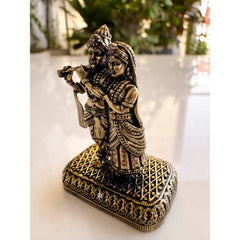 Pure Brass Miniature Radha Krishna Murti