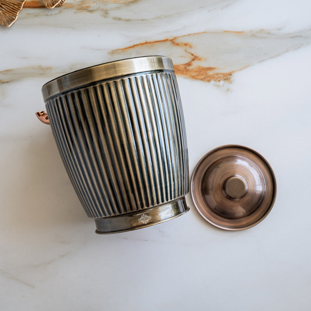 Copper Antique Finish Barrel Design Water Pot 7000 ML with Tap & Lid
