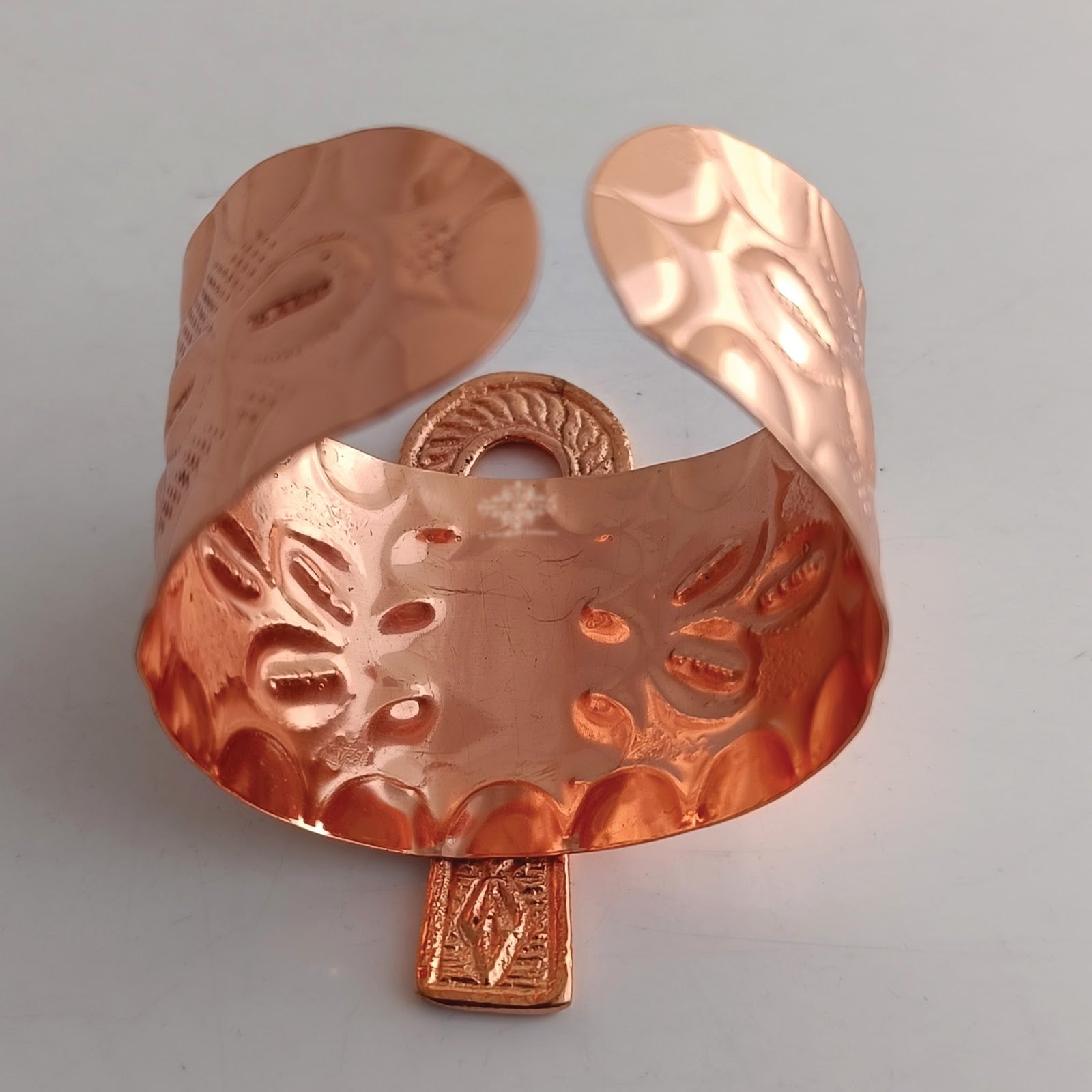 Pure Copper Bangle Kada Handcrafted Design Bracelet for Energy Balance
