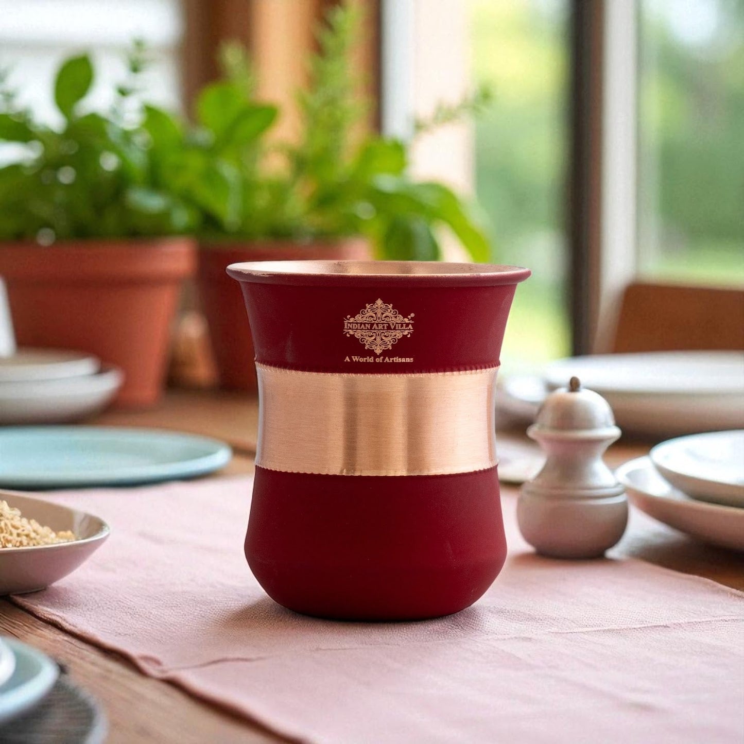 Pure Copper Half Silk Finish Glass – 300 ML