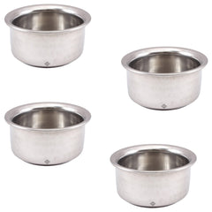 Pure Steel Hammered Design Round Beeded Bowl Katori