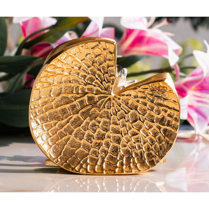 Brass Finish Lotus Flower Design Tissue/Napkin Holder – Stylish Table Accessory