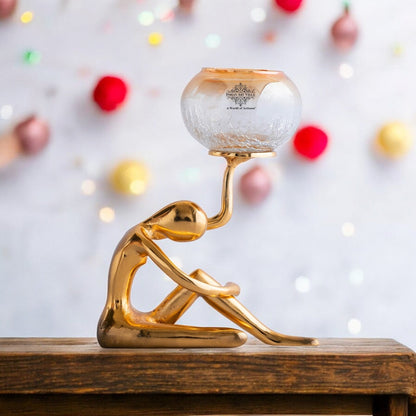 Gold Finish Decorative Candle Holder – Luxury Home Decor